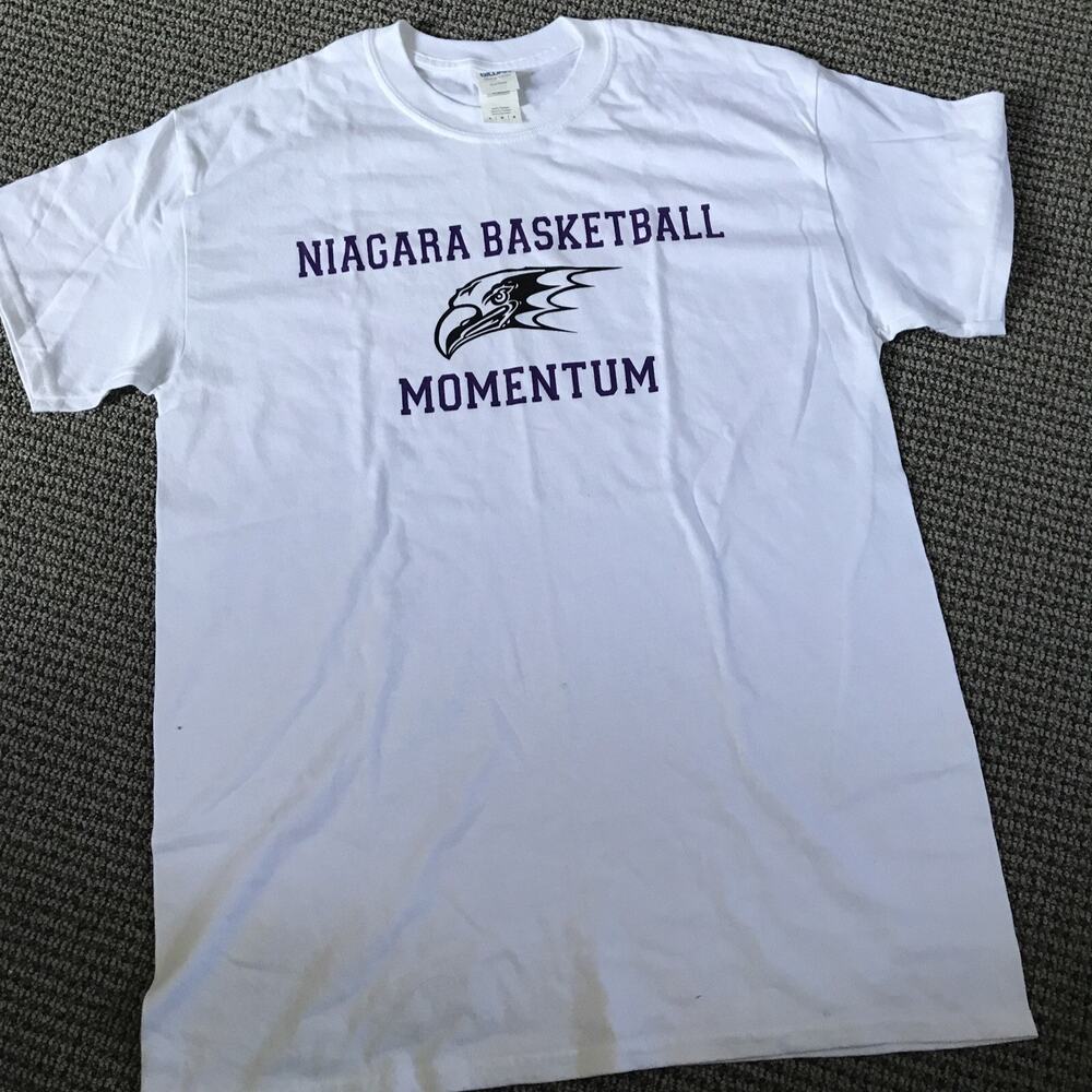 Gildan Niagara‎ Basketball Momentum Graphic Tee Mens Medium White Short Sleeve